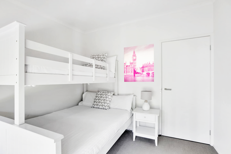 Bedroom 3 with triple bunk and trundle