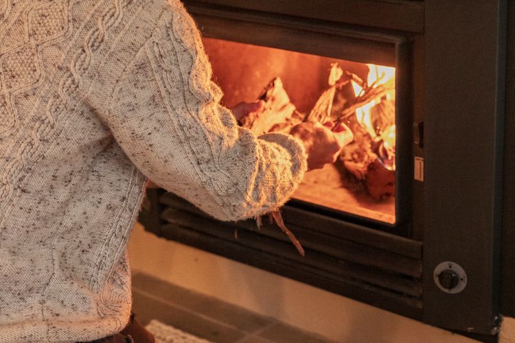 Wood fireplace 