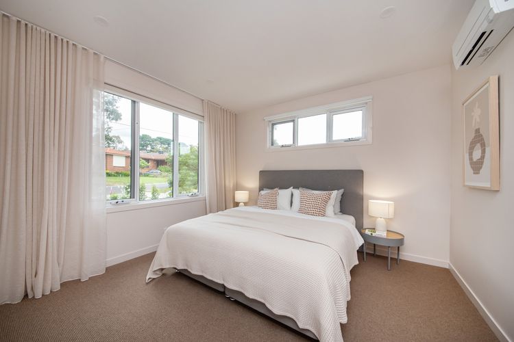 Master bedroom with King bed, ensuite and split system