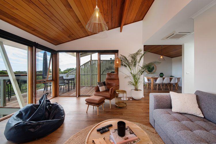 Living area leading to outdoor dining