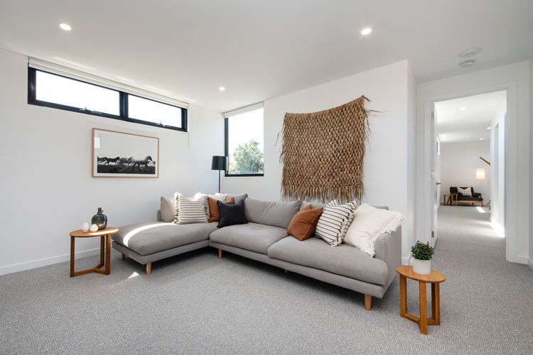 Second living area with smart TV and dedicated office space 