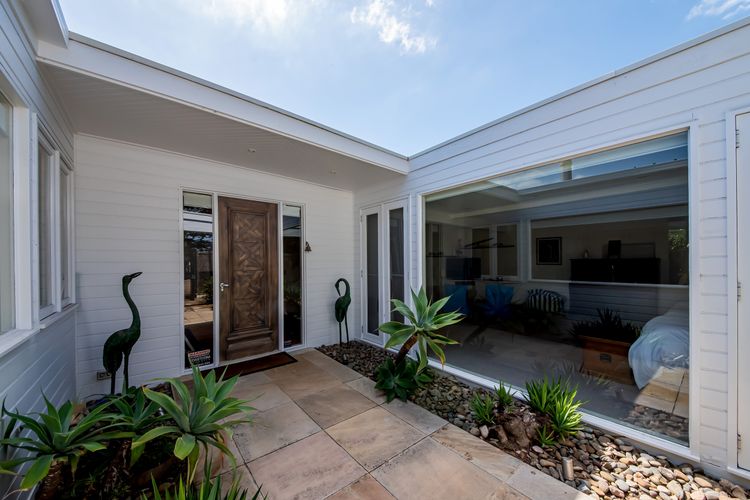 Front door and entrance to the home