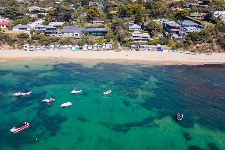 Enjoy the view of Portsea's calm waters.