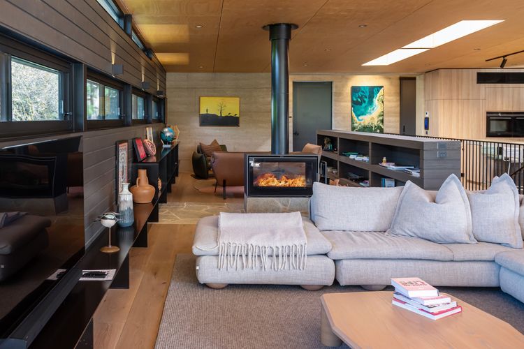 Wood fireplace