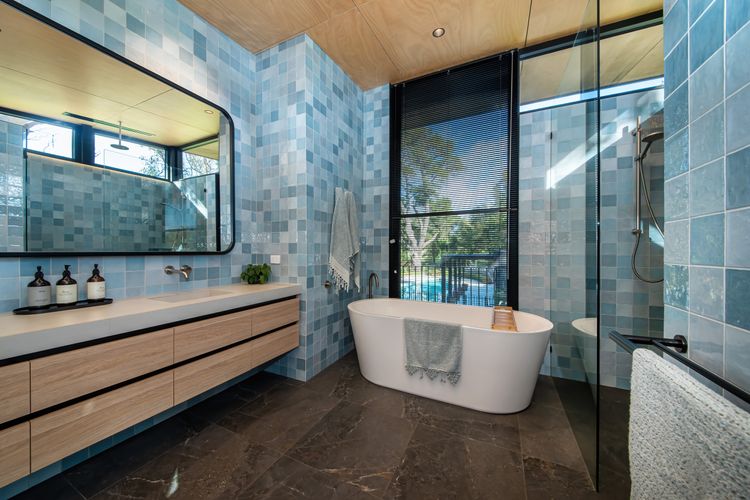 Stunning master ensuite with bath, shower and toliet