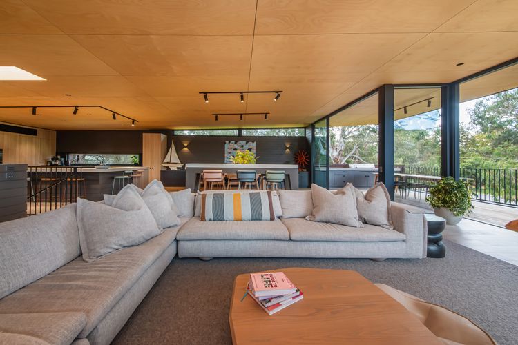 Spacious couch and lounge area