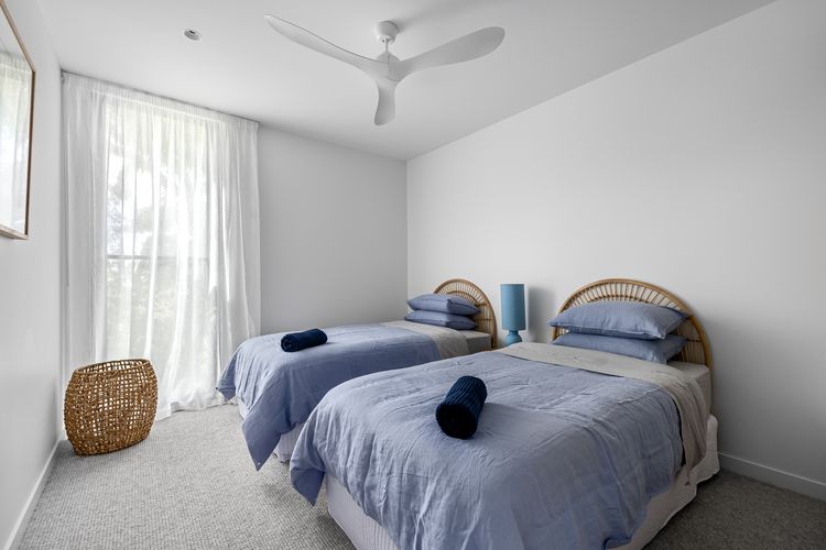 Bedroom three with king bed or two singles 