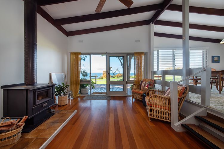 Living room with Coonara fireplace