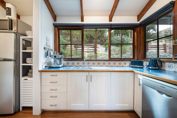 Fully equipped kitchen with lovely garden views