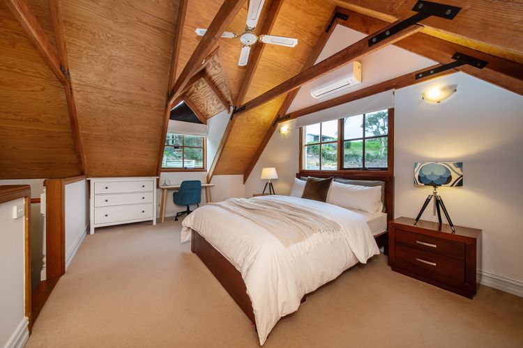 Master bedroom on the mezzanine 