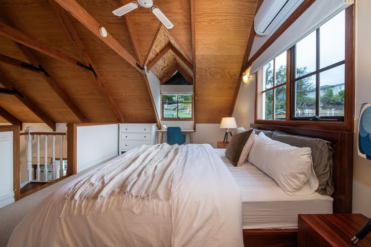 Master bedroom with queen bed