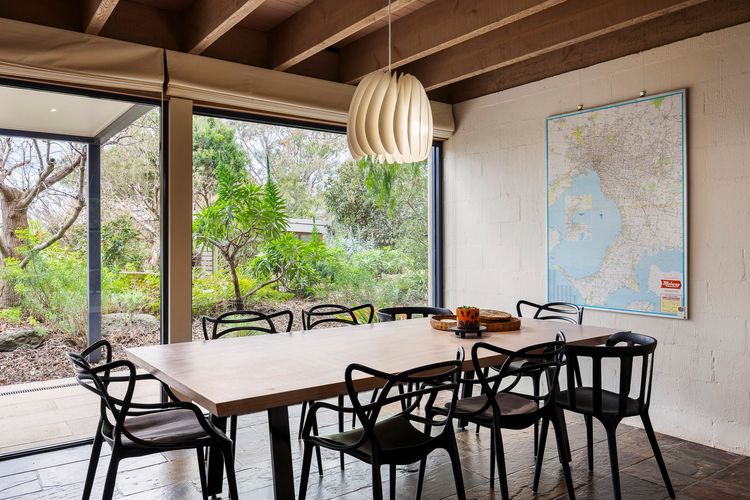 Dining table with garden view