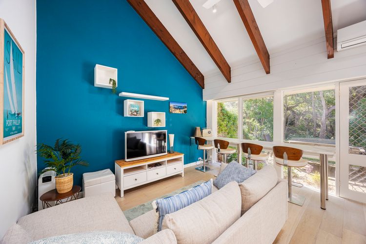 Living room with smart TV