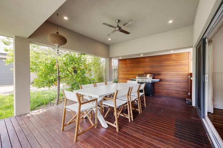 Outdoor seating with BBQ 