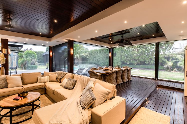 Outdoor lounge area