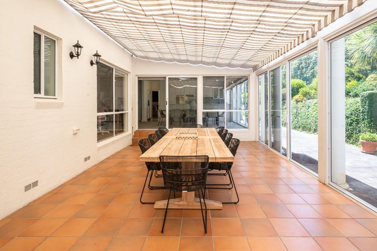 Patio dining table for ten people