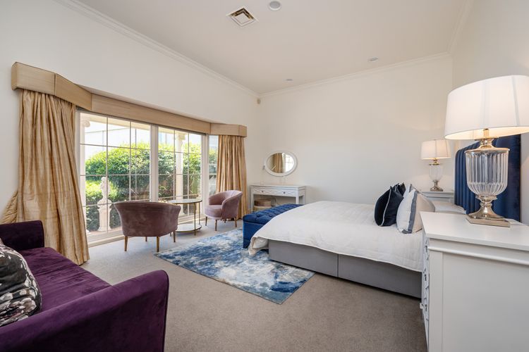 Master bedroom with views and ensuite
