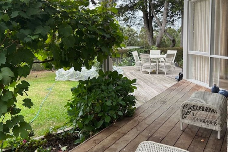 Beautiful back deck and garden