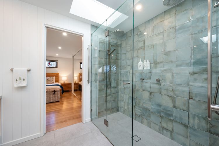 Bathroom with double shower 