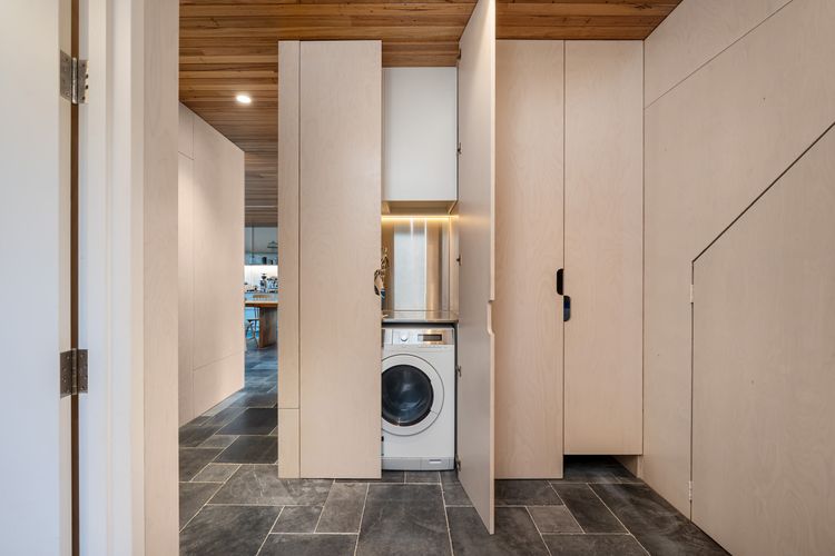 Downstairs European laundry