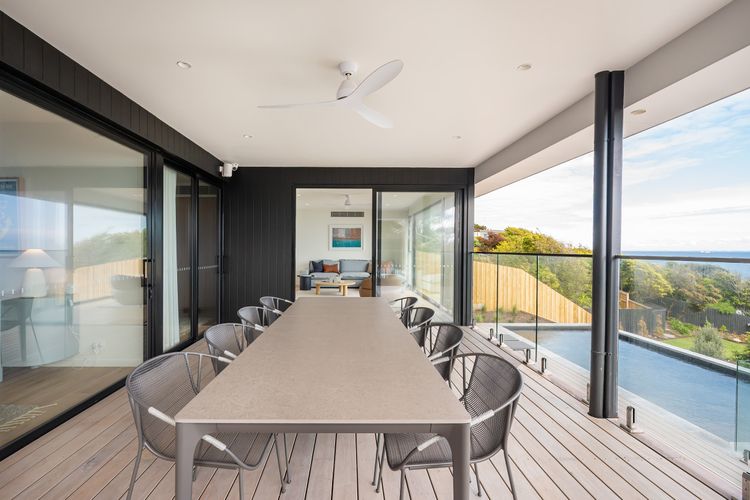 lower level balcony out to pool