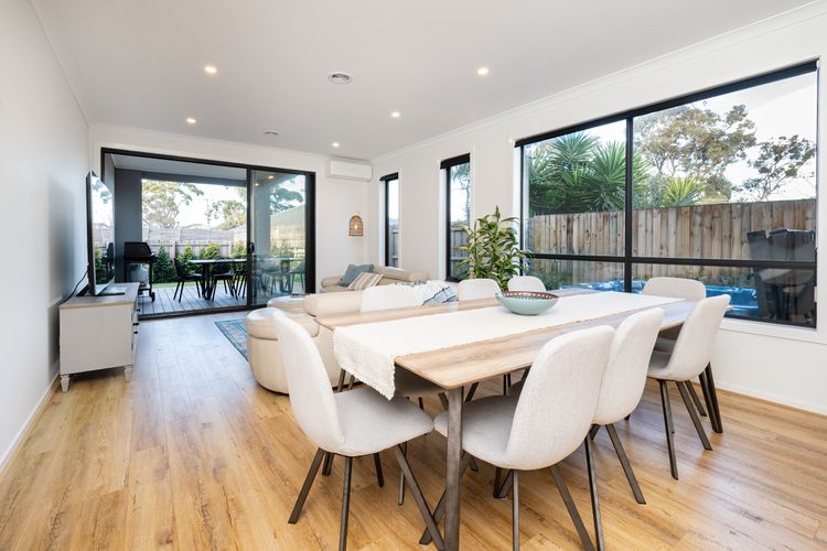 Open plan kitchen and living