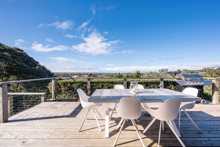 Deck with outdoor dinning and BBQ