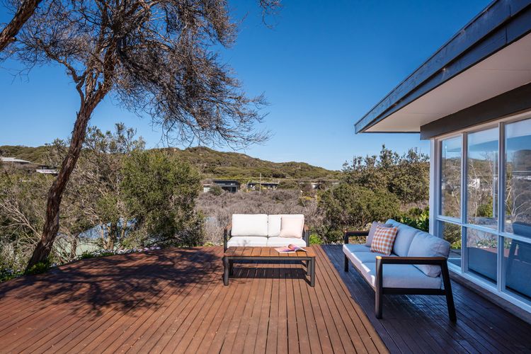 Seating area at the back deck 