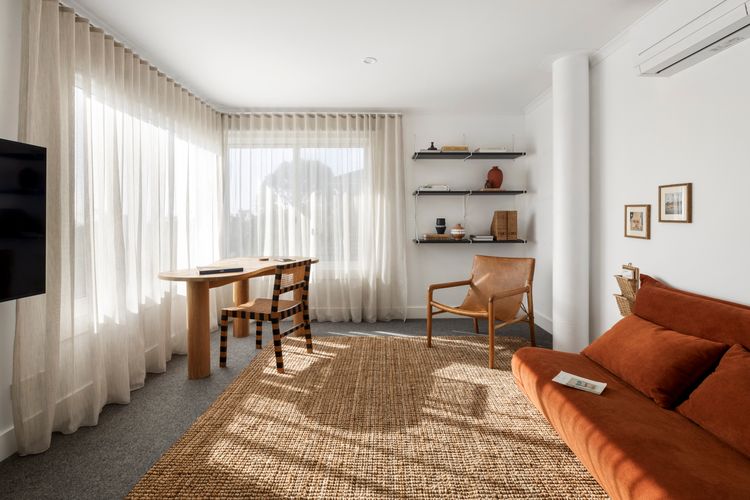 Upstairs Lounge with study and water views