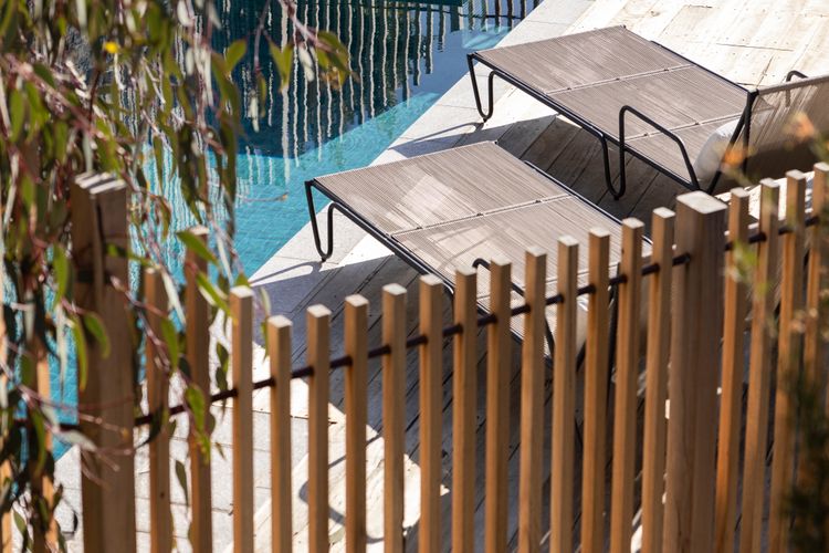 Beautiful Heated Pool and Spa area with Sun Loungers