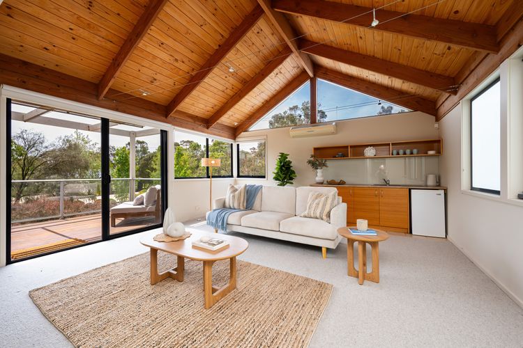 Upstairs Lounge area with Kitchenette and Balcony 