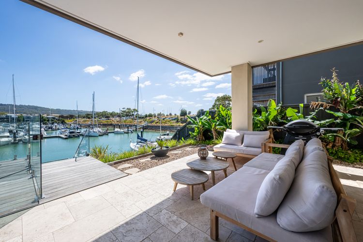 Enjoy the view at this alfresco seating area