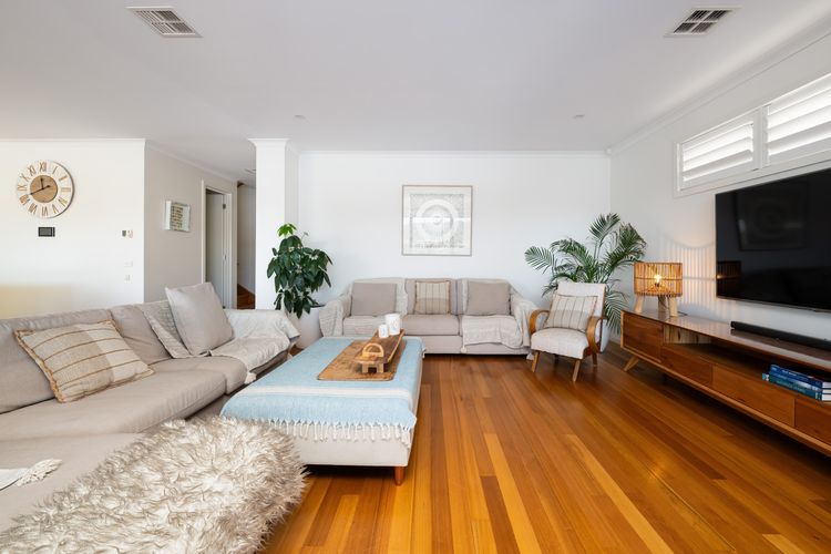 Living area with a smart TV