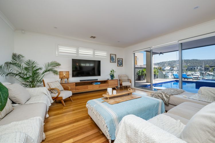 Living area with a smart TV