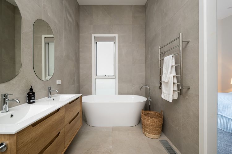Bathroom with bath 