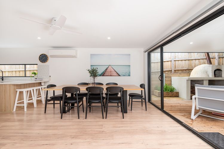 Dining space opening to outdoor entertaining