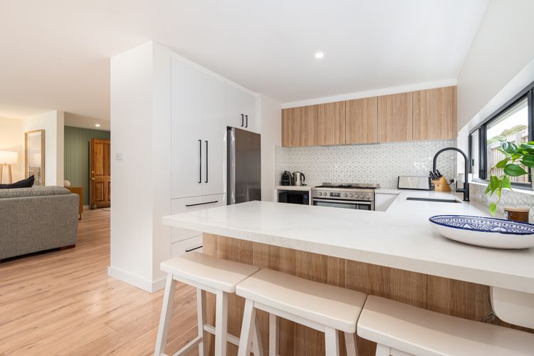 Open plan kitchen and living space