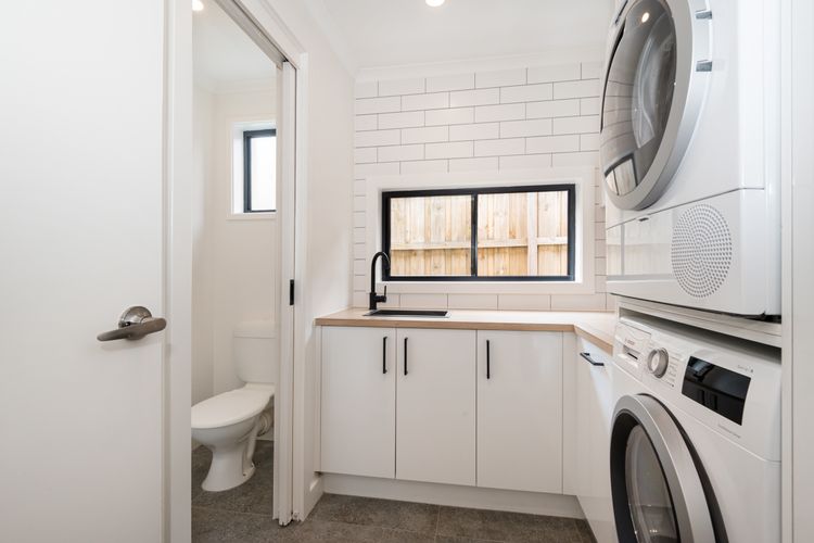 Laundry and powder room