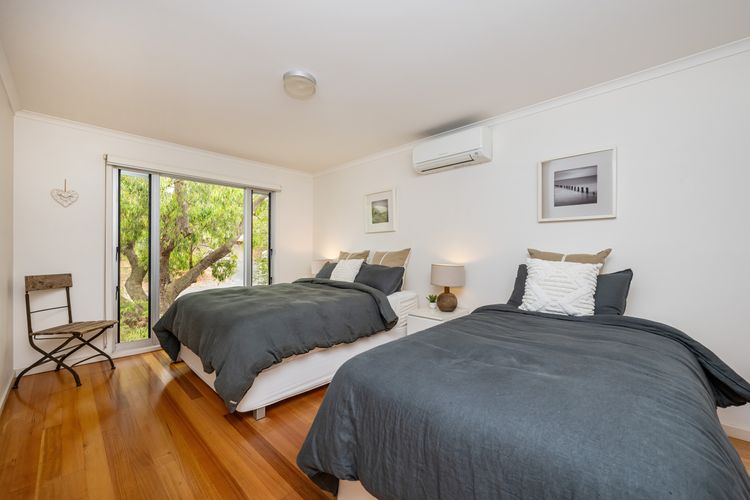 Queen bed and king single bed