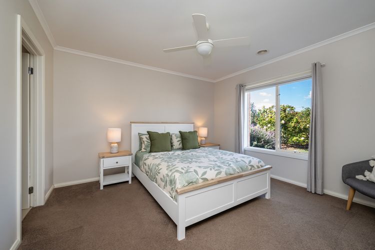 Master Bedroom located on the the ground floor with walk in robe, ensuite, heating and ceiling fan