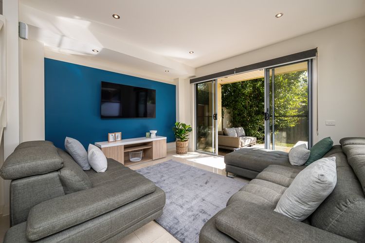 Living area with smart TV