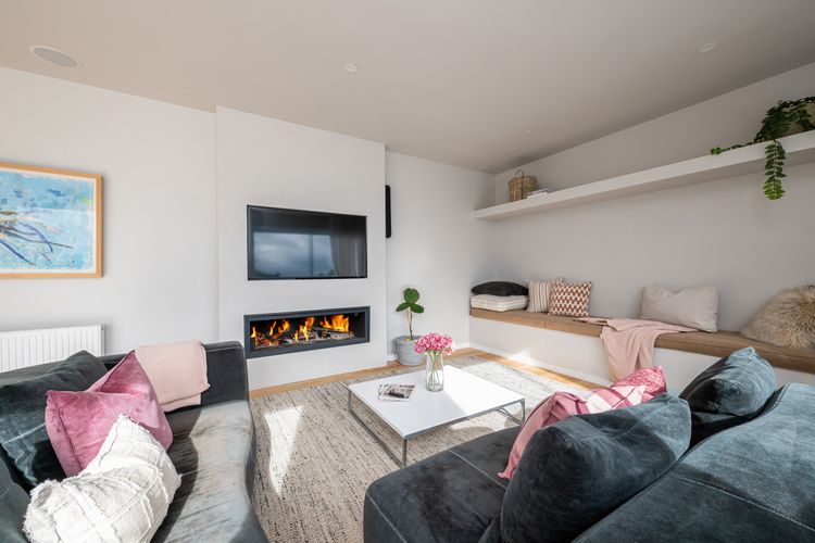 Upstairs Loungeroom with Electric Fireplace