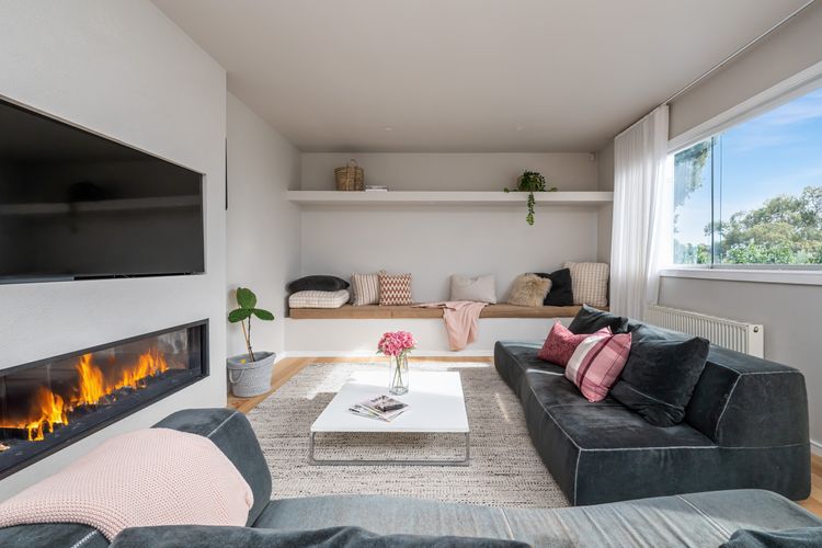 Upstairs Loungeroom with Electric Fireplace