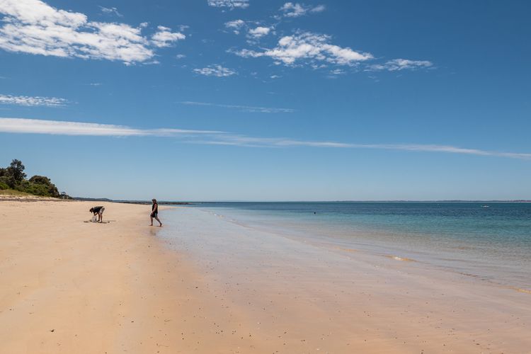 400 metres from the house is gorgeous Merricks Beach