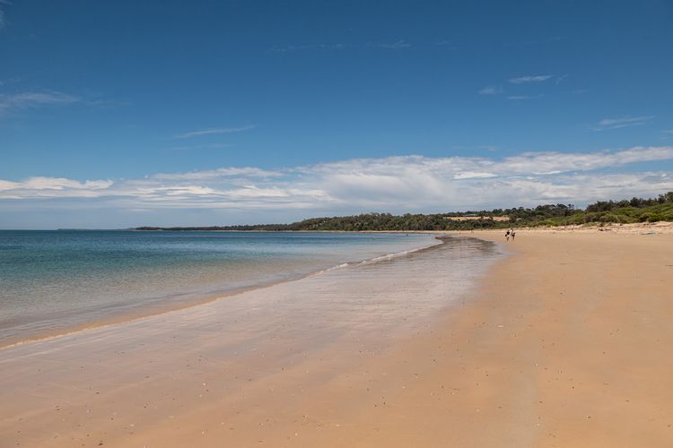 The beach is safe for families. It’s one for the Mornington Peninsula’s hidden gems