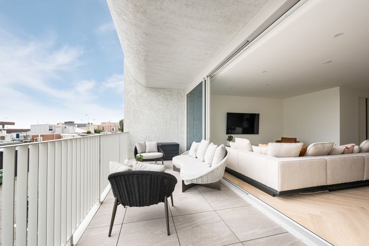 Outdoor Balcony with water views 