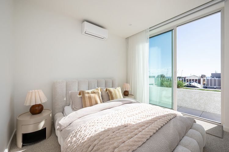 Master bedroom with queen bed