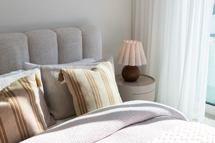 Master bedroom with queen bed