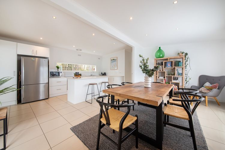 Kitchen and dining with seating for 5