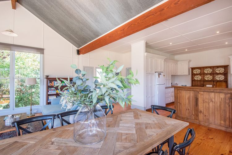 Dining table with seating for 8 